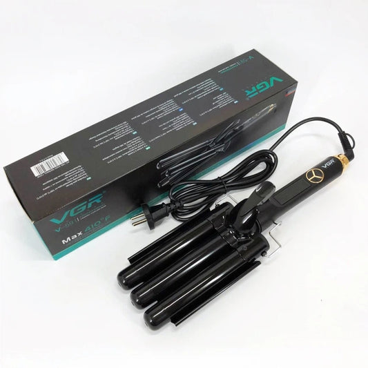 Потрійна плойка для завивки волосся VGR V‑591, три хвилі, діаметр 25 мм, потужність 125 Вт