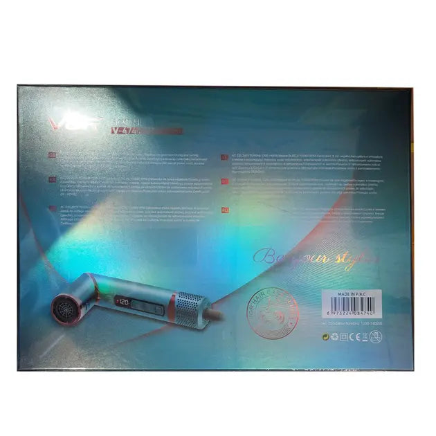 Фен стайлер VGR V 474 4 в 1 фен для волосся 4 насадки 1400 Вт швидке сушіння укладання об'єм випрямлення завивка зелений