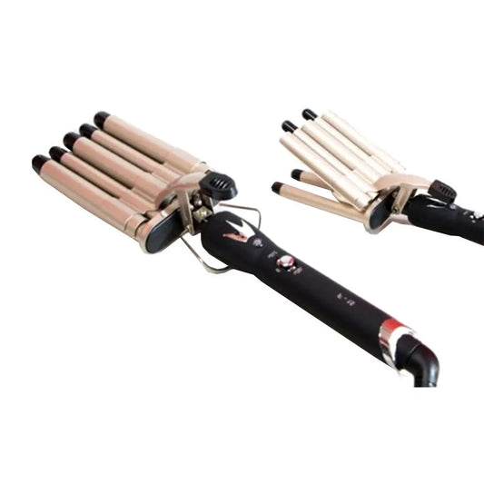 Плойка «Хвиля» Gemei GM 2933, щипці для завивки волосся, гофре, плойка на п’ять хвиль, стайлер для хвилястої накрутки