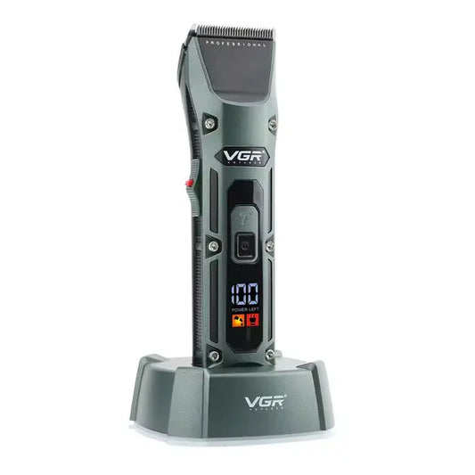 Акумуляторна машинка для стрижки VGR V-696 Professional 4 led display