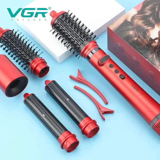 Фен-стайлер VGR 5 в 1 V-475 , Professional, 5 насадок, 1400 Вт, червоний