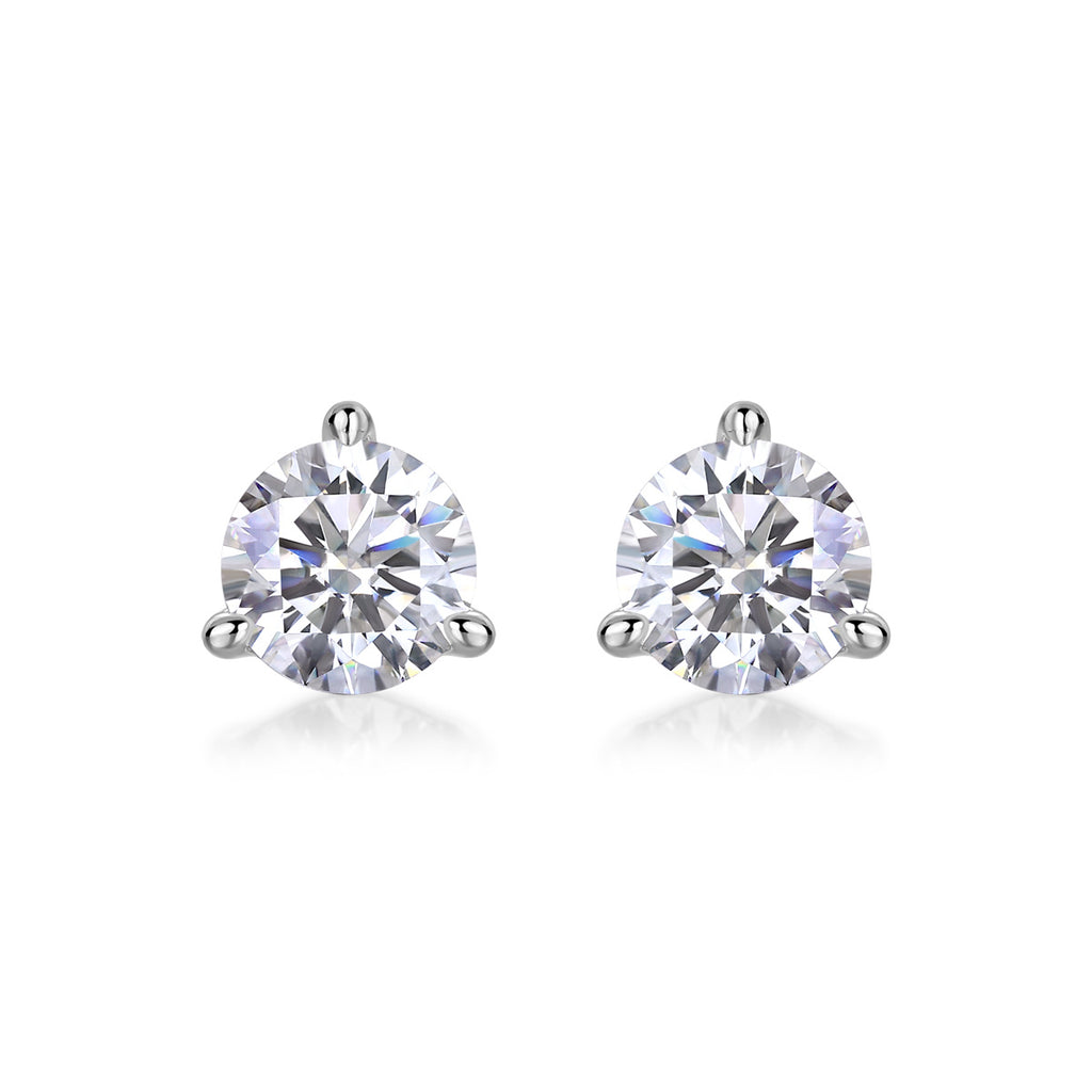 Freeze Frame Luxury Fashion Diamond Earrings Stud Set With Moissanite Diamond Silver Jewelry