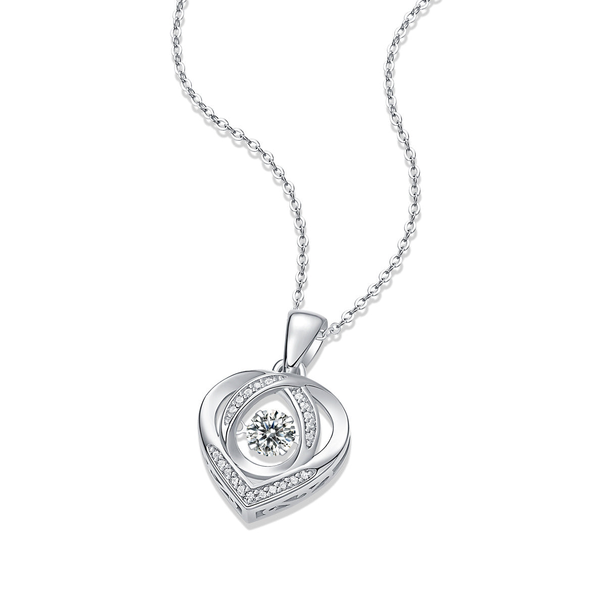 Luxurious Moissanite Heart Pendant