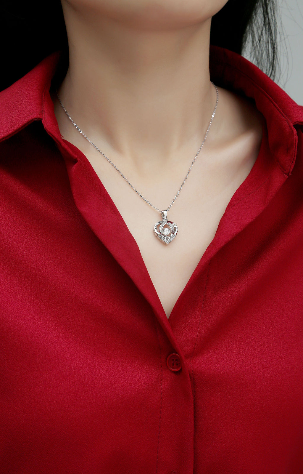 Luxurious Moissanite Heart Pendant