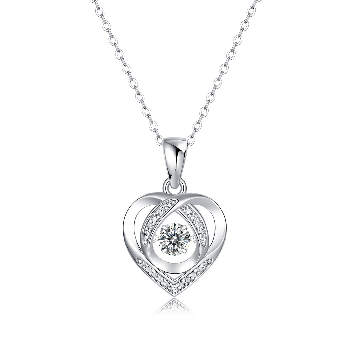 Luxurious Moissanite Heart Pendant